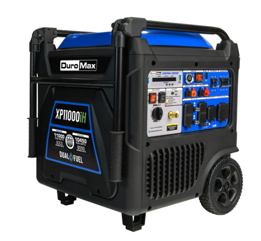 DuroMax 11,000 Watt Portable Dual Fuel Inverter Generator - Quiet, Low THD